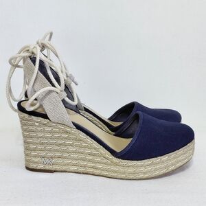 Michael Kors Espadrille Wedge Blue Size 8